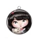 Pendentif Cabochon Argent - petite fille