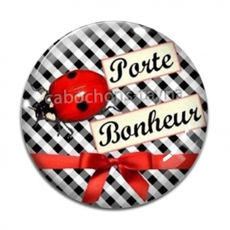 Cabochon Verre - porte bonheur
