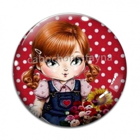 Cabochon Verre - petite fille