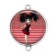Connecteur Cabochon Argent - enfant petite fille