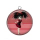 Pendentif Cabochon Argent - enfant petite fille