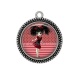 Pendentif Cabochon Argent - enfant petite fille