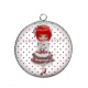 Pendentif Cabochon Argent - enfant petite fille