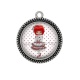 Pendentif Cabochon Argent - enfant petite fille