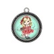 Pendentif Cabochon Argent - petite fille
