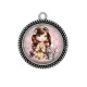 Pendentif Cabochon Argent - petite fille