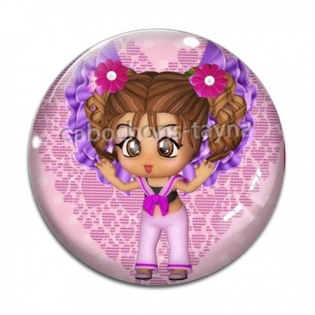 Cabochon Verre - petite fille