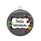 Pendentif Cabochon Argent - porte bonheur