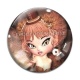 Cabochon Verre - enfant petite fille