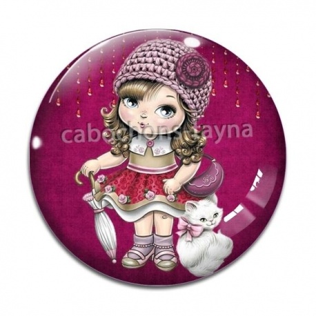 Cabochon Verre - petite fille
