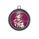 Pendentif Cabochon Argent - petite fille