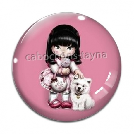 Cabochon Verre - petite fille