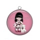 Pendentif Cabochon Argent - petite fille