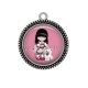 Pendentif Cabochon Argent - petite fille