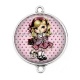 Connecteur Cabochon Argent - petite fille