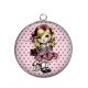 Pendentif Cabochon Argent - petite fille
