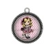 Pendentif Cabochon Argent - petite fille