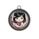 Pendentif Cabochon Argent - petite fille