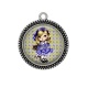 Pendentif Cabochon Argent - petite fille