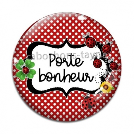 Cabochon Verre - porte bonheur