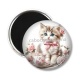Magnet's - chat tasse et fleur