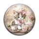 Cabochon Résine - chaton fleur 