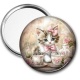 Miroir de poche - chaton fleur 
