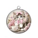 Pendentif Cabochon Argent - chat 