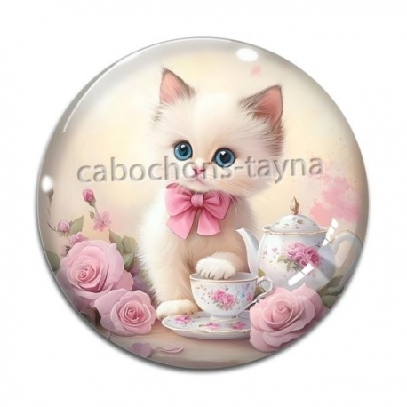 Cabochon Verre - chaton