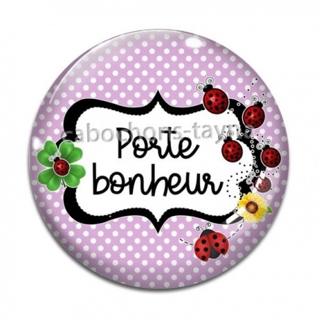 Cabochon Verre - porte bonheur