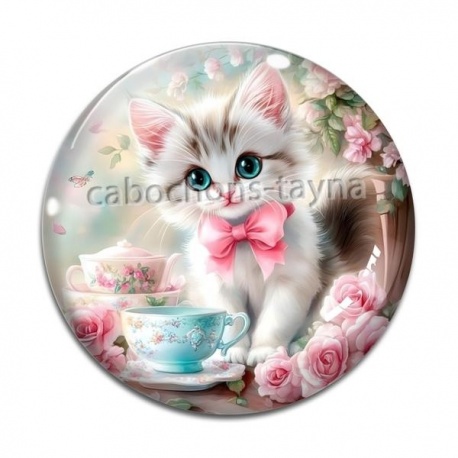 Cabochon Verre - chaton