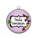 Pendentif Cabochon Argent - porte bonheur