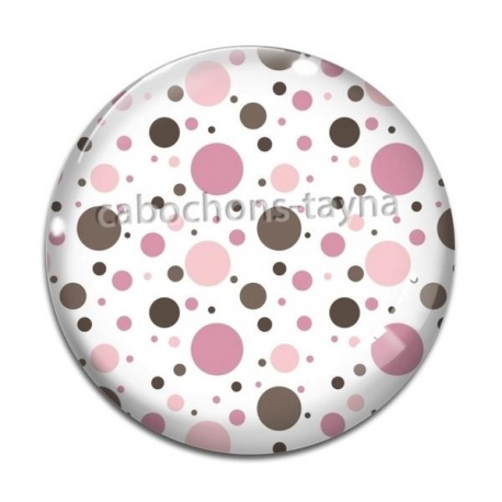 Cabochon Verre - pois