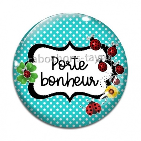 Cabochon Verre - porte bonheur