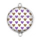 Connecteur Cabochon Argent - coeur