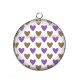 Pendentif Cabochon Argent - coeur