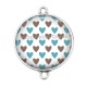Connecteur Cabochon Argent - coeur