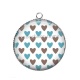 Pendentif Cabochon Argent - coeur