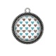 Pendentif Cabochon Argent - coeur