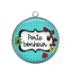 Pendentif Cabochon Argent - porte bonheur