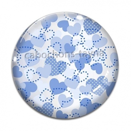 Cabochon Verre - coeur