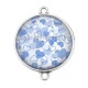 Connecteur Cabochon Argent - coeur