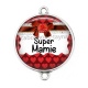 Connecteur Cabochon Argent - super mamie