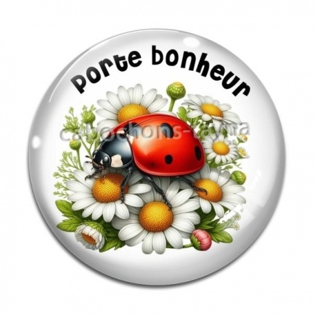 Cabochon Verre - porte bonheur
