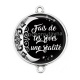 Connecteur Cabochon Argent - fais de tes rêves une réalité