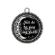Pendentif Cabochon Argent - fais de tes rêves une réalité