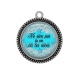 Pendentif Cabochon Argent - Ne rêve pas ta vie vis tes rêves