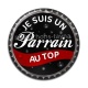Cabochon Résine - je suis un parrain au top