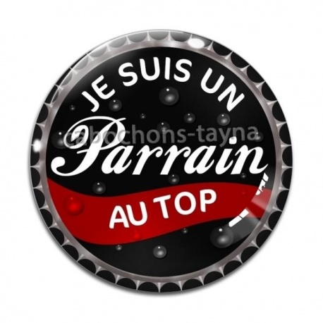 Cabochon Verre - je suis un parrain au top