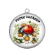 Pendentif Cabochon Argent - porte bonheur